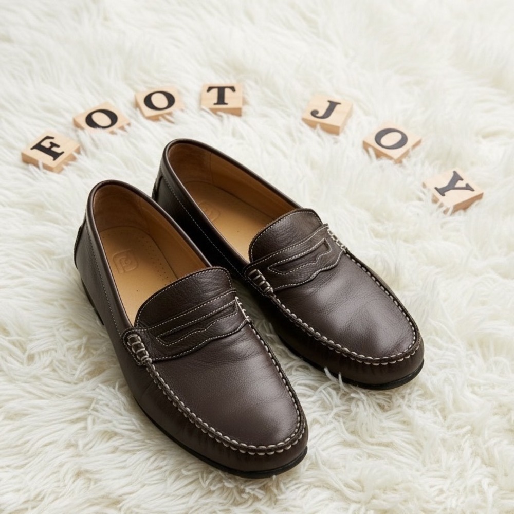 FootJoy Club Casuals Dark Brown Leather Penny Loafers 79064 Mens 11 M